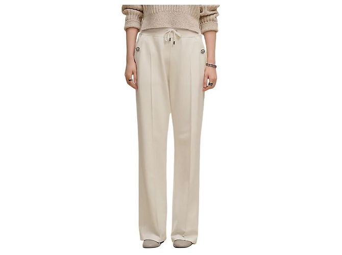 Duffle Hermès Calças de corte folgado para mulher Blang Casse Branco - vista 2