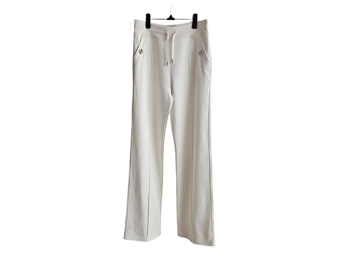 Duffle Hermès Calças de corte folgado para mulher Blang Casse Branco - vista 6
