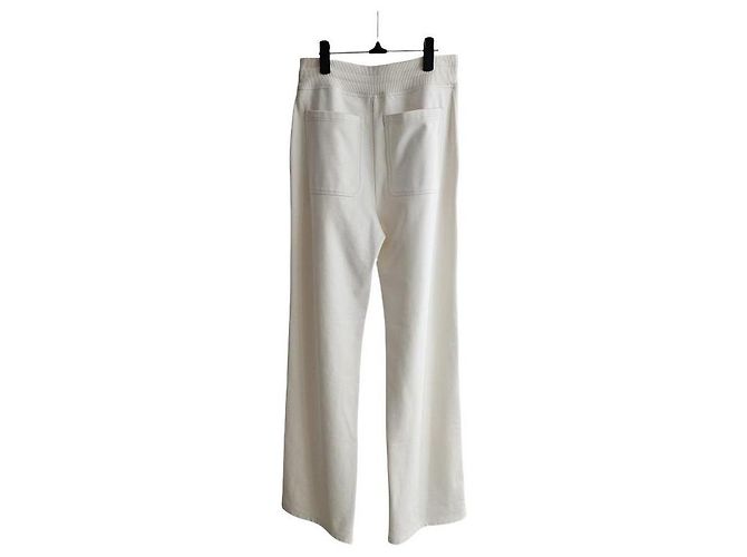 Duffle Hermès Calças de corte folgado para mulher Blang Casse Branco - vista 7