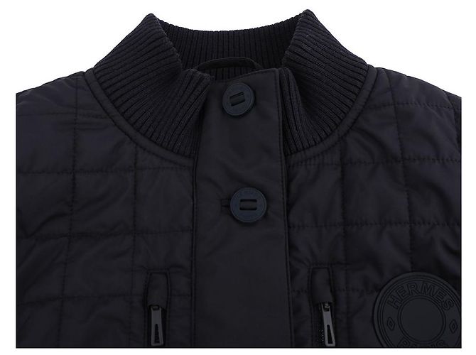 Hermès Chaleco bomber acolchado sin mangas para mujer Azul - vista 10