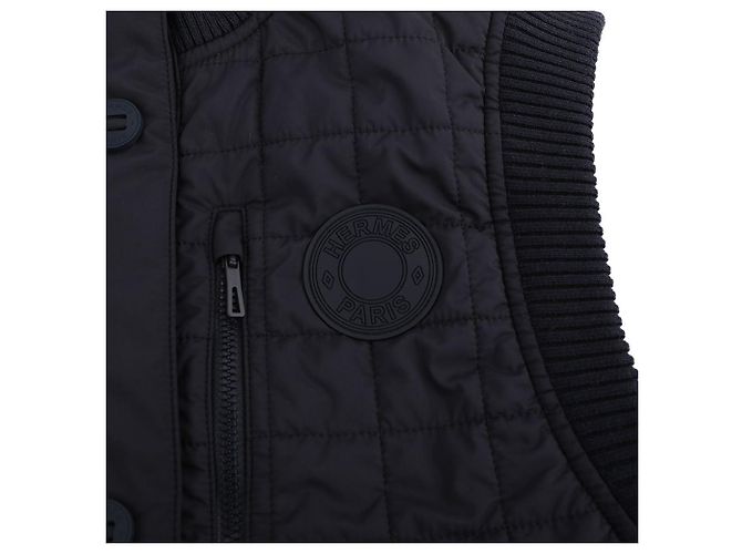 Hermès Chaleco bomber acolchado sin mangas para mujer Azul - vista 11