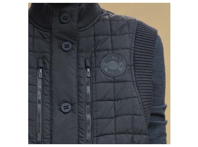 Hermès Chaleco bomber acolchado sin mangas para mujer Azul - vista 9