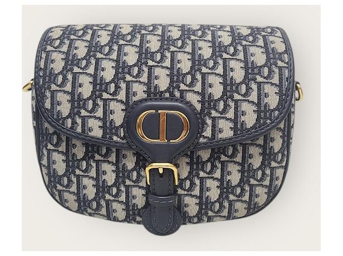Dior Borsa Bobby Medium in Jacquard Oblique Blu - vista 2
