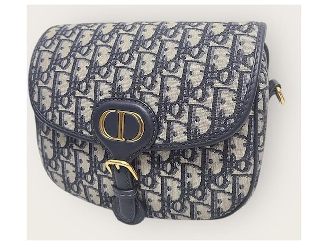 Dior Borsa Bobby Medium in Jacquard Oblique Blu - vista 3