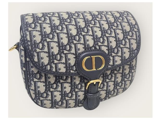 Dior Borsa Bobby Medium in Jacquard Oblique Blu - vista 4