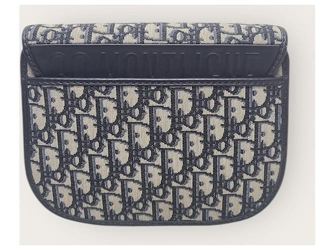 Dior Borsa Bobby Medium in Jacquard Oblique Blu - vista 6