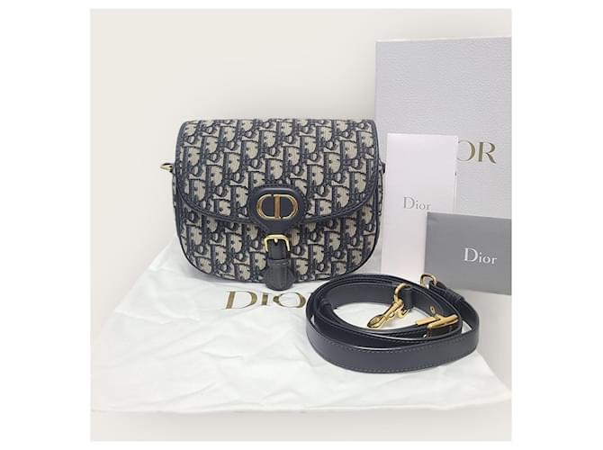 Dior Borsa Bobby Medium in Jacquard Oblique Blu - vista 8