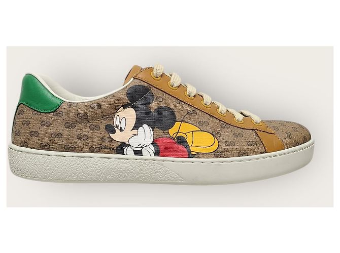 Gucci Sneakers Disney GG Supreme Mickey Mouse Ace Marrone - vista 2