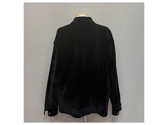 Prada Velours-Overshirt Silber - Ansicht 3