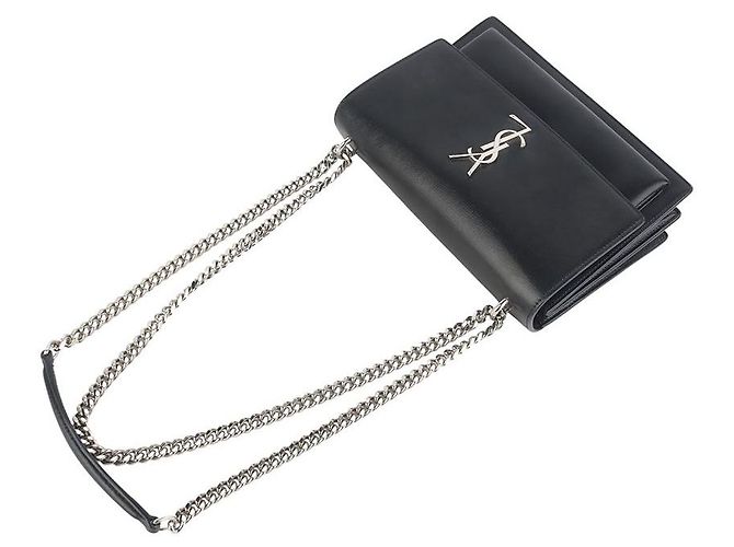 Saint Laurent Monogram Sunset Umhängetasche Medium Silberfarben Schwarz - Ansicht 4