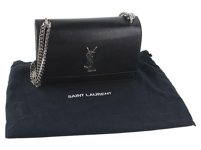 Saint Laurent Monogram Sunset Umhängetasche Medium Silberfarben Schwarz - Ansicht 8
