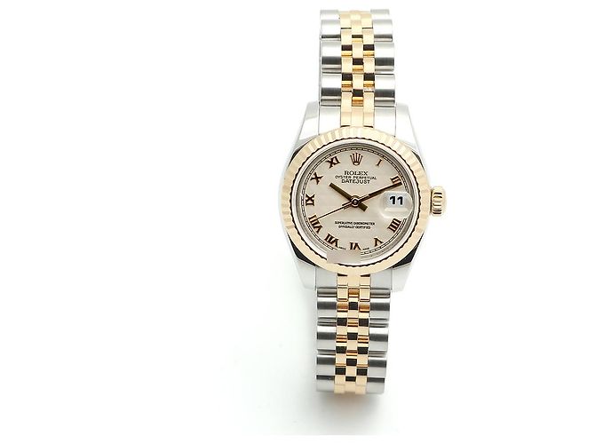 Rolex Datejust Combination Damenuhr Pyramid Ivory Roman Weiß - Ansicht 16