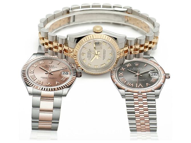 Rolex Datejust Combination Damenuhr Pyramid Ivory Roman Weiß - Ansicht 24