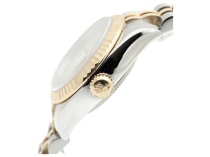 Rolex Datejust Combination Damenuhr Pyramid Ivory Roman Weiß - Ansicht 9