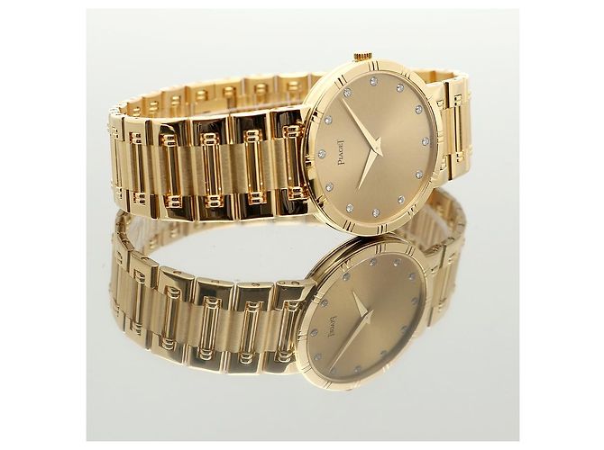 Piaget Altiplano Dancer Men's Gold Watch Medium Long Size Gold Diamond Quartz - view 19