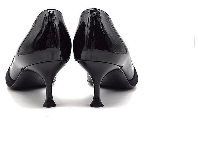 Salvatore Ferragamo Décolleté in vernice Gancini Nero - vista 5