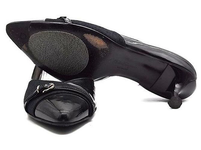 Salvatore Ferragamo Décolleté in vernice Gancini Nero - vista 6