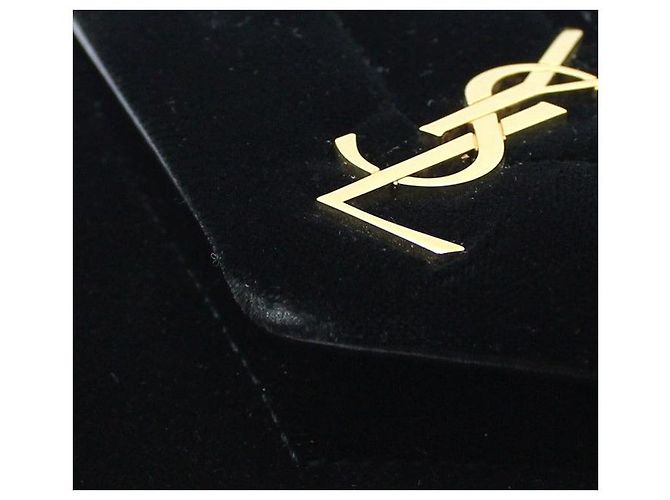 Saint Laurent Borsa a tracolla Lulu Toy in scamosciato nero e metallo dorato con monogramma - vista 5