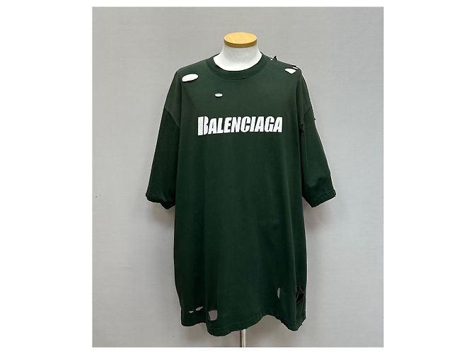 Balenciaga Caps T-Shirt aus Baumwolle mit Vintage-Logo Schwarz - Ansicht 2