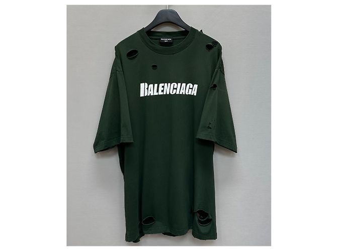 Balenciaga Caps T-Shirt aus Baumwolle mit Vintage-Logo Schwarz - Ansicht 4