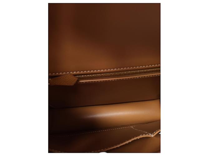 Hermès Borsa a Spalla Constance Marrone Oro - vista 4