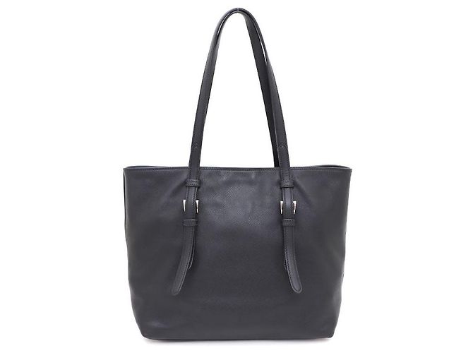 Prada Borsa Shopper Saffiano con logo argento Nero - vista 3