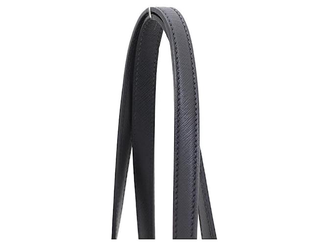 Prada Borsa Shopper Saffiano con logo argento Nero - vista 4