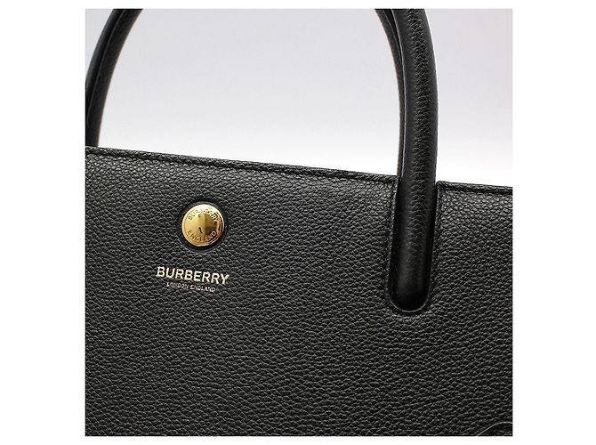 Burberry Piccola borsa a mano e a spalla in pelle nera Nero - vista 6