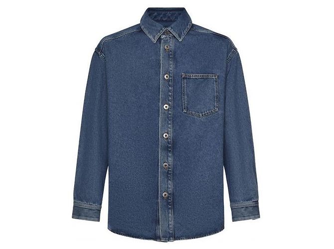 Loewe Anagram Denim Overshirt - vista 3