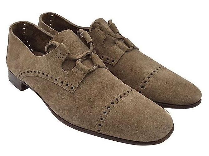 Hermès Wildlederschuhe Braun - Ansicht 3
