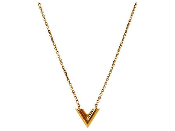 Louis Vuitton Collar Essential en Oro Dorado - vista 2