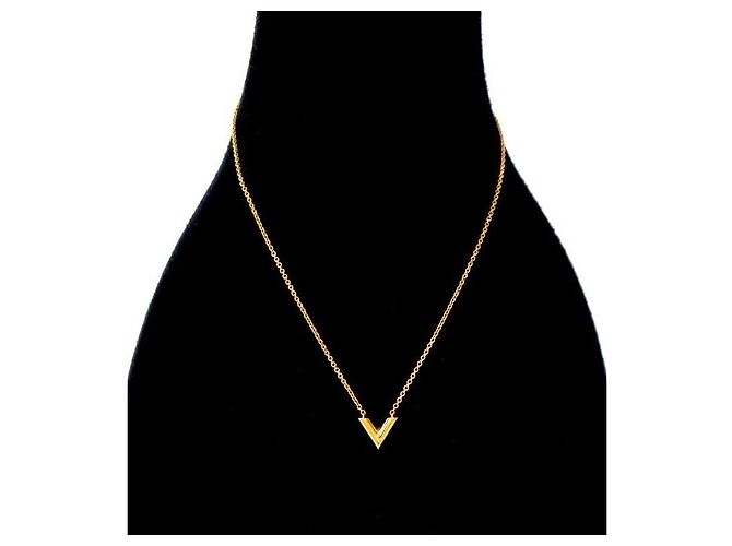Louis Vuitton Collar Essential en Oro Dorado - vista 5