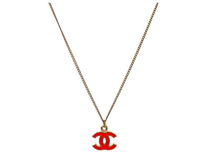 Chanel Collar CC Rosa y Oro - vista 2