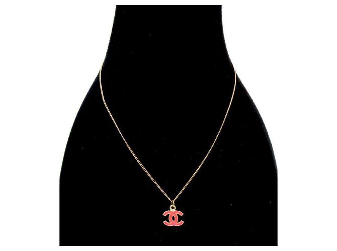 Chanel Collar CC Rosa y Oro - vista 5