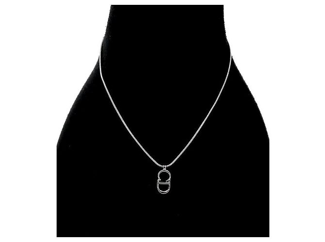 Dior Vertikales CD Halskette Silber - Ansicht 5