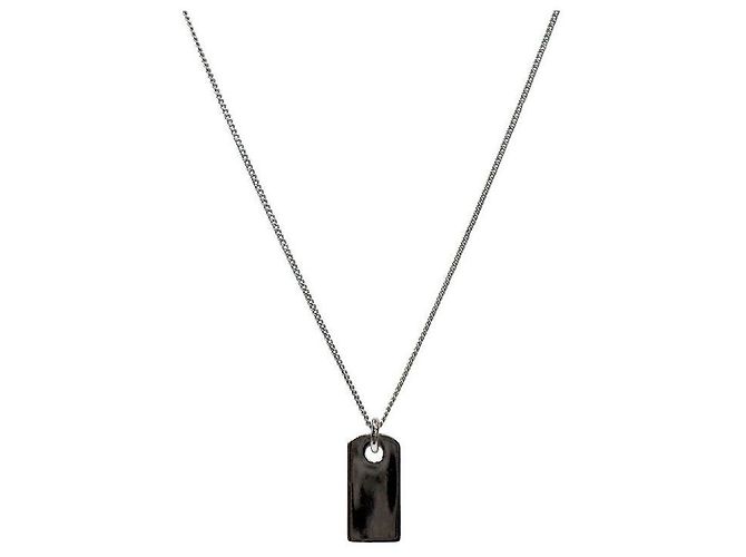Dior Cubic Plate Silberhalskette - Ansicht 2