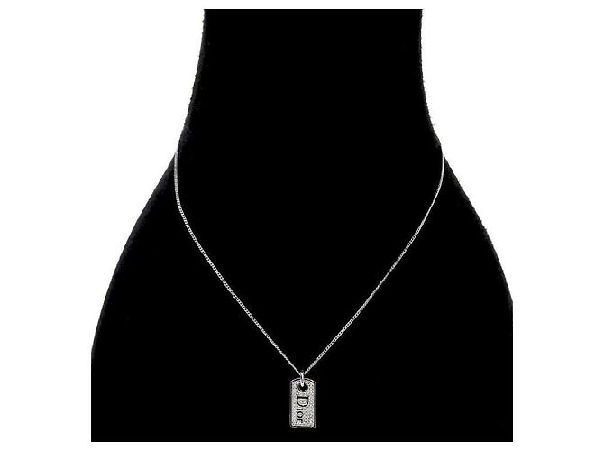 Dior Cubic Plate Silberhalskette - Ansicht 5