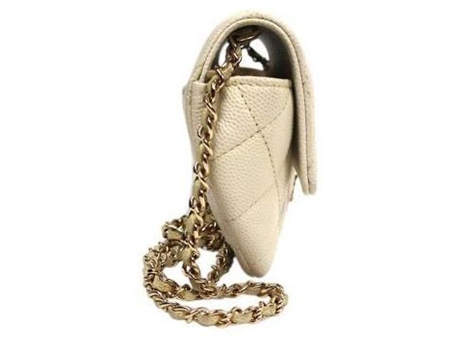 Chanel Borsa a tracolla White Caviar Sunglasses Bianco - vista 2