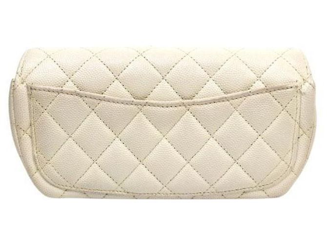 Chanel Borsa a tracolla White Caviar Sunglasses Bianco - vista 3