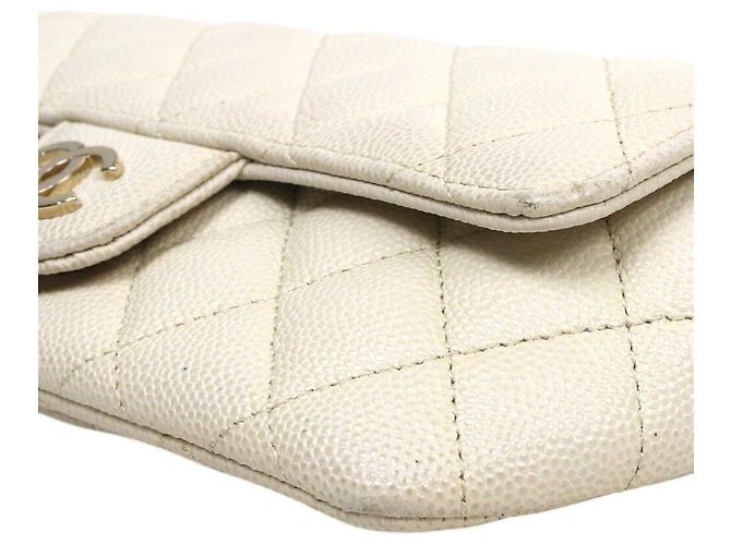 Chanel Borsa a tracolla White Caviar Sunglasses Bianco - vista 5
