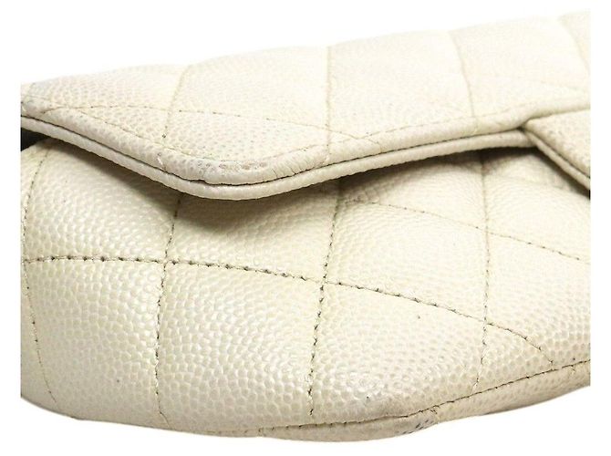 Chanel Borsa a tracolla White Caviar Sunglasses Bianco - vista 6
