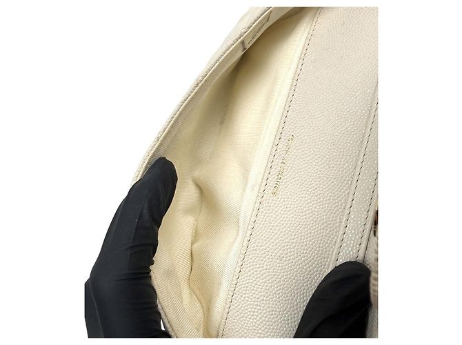 Chanel Borsa a tracolla White Caviar Sunglasses Bianco - vista 8