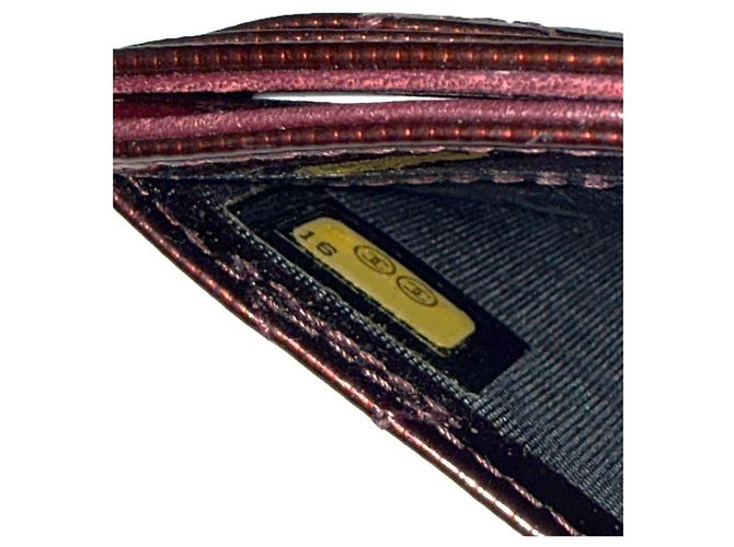 Chanel Patentierter Kartenhalter-Geldbeutel Braun - Ansicht 6