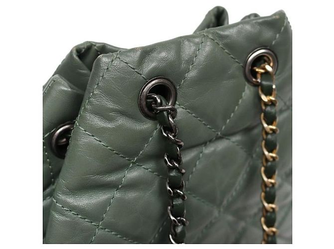 Chanel Small Khaki Leather Gabrielle Backpack Brown - view 7