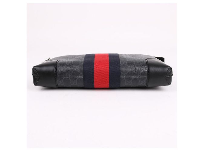 Gucci Clutch con tracolla in tela GG nera Nero - vista 7