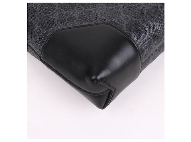 Gucci Clutch con tracolla in tela GG nera Nero - vista 8