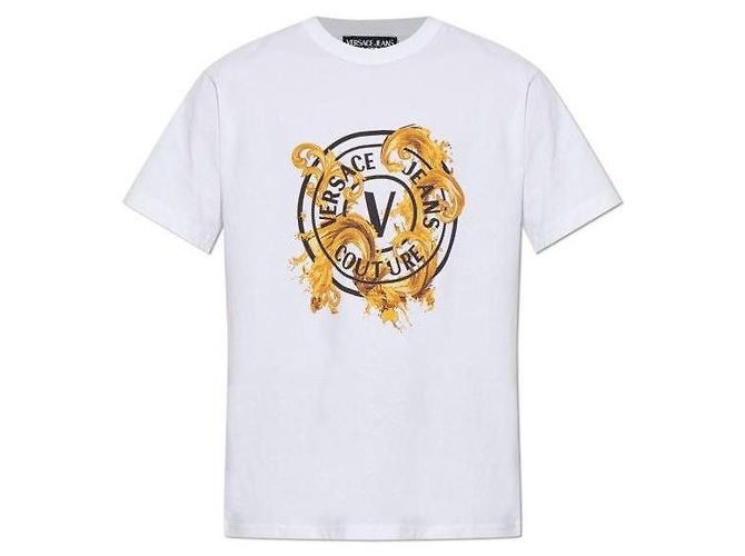 Versace Camiseta de jersey de algodão estampado Branco - vista 4