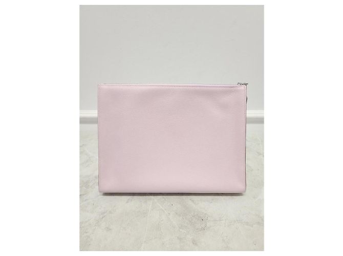 Hermès Clutch Deep Evercolor Mauve Pale Silver-tone con timbro Bianco - vista 6