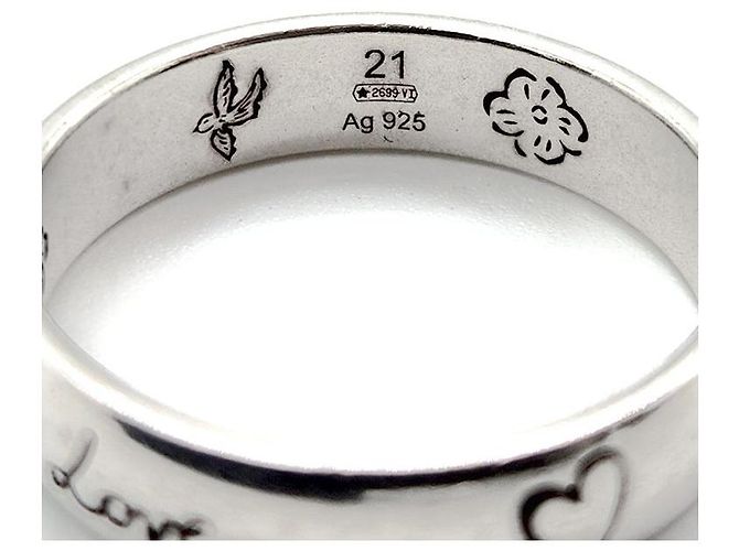 Gucci Anello Blind for Love in argento - vista 6