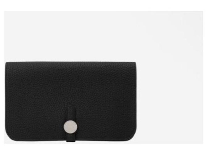 Hermès Dogon Recto Long Wallet Black Silver - view 8